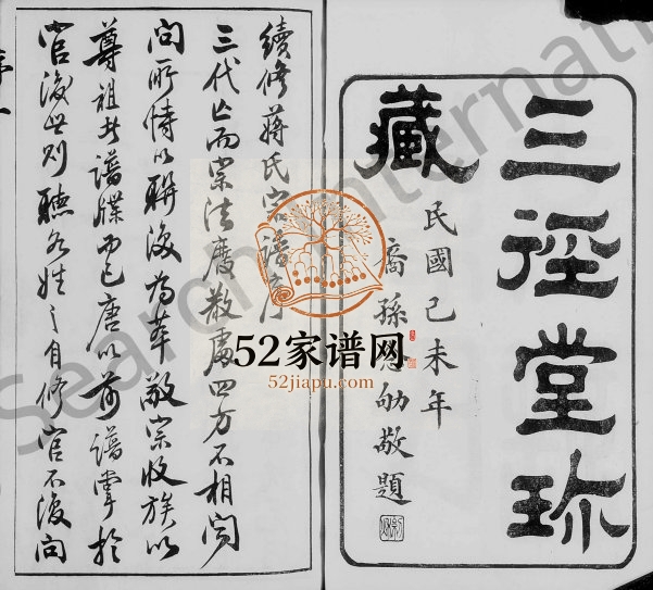 1919年修青暘蒋氏支谱[6卷]江苏江阴三经堂蒋姓电子版族谱下载