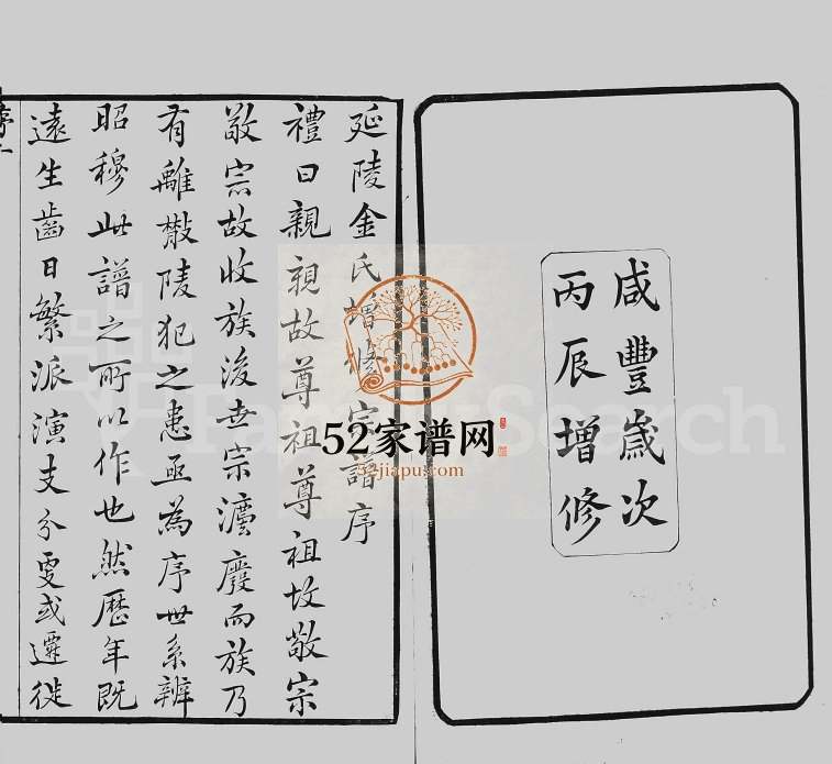 1856年延陵金氏增修宗谱[23卷首末各1卷]江苏武进忠孝堂金姓电子版族谱下载