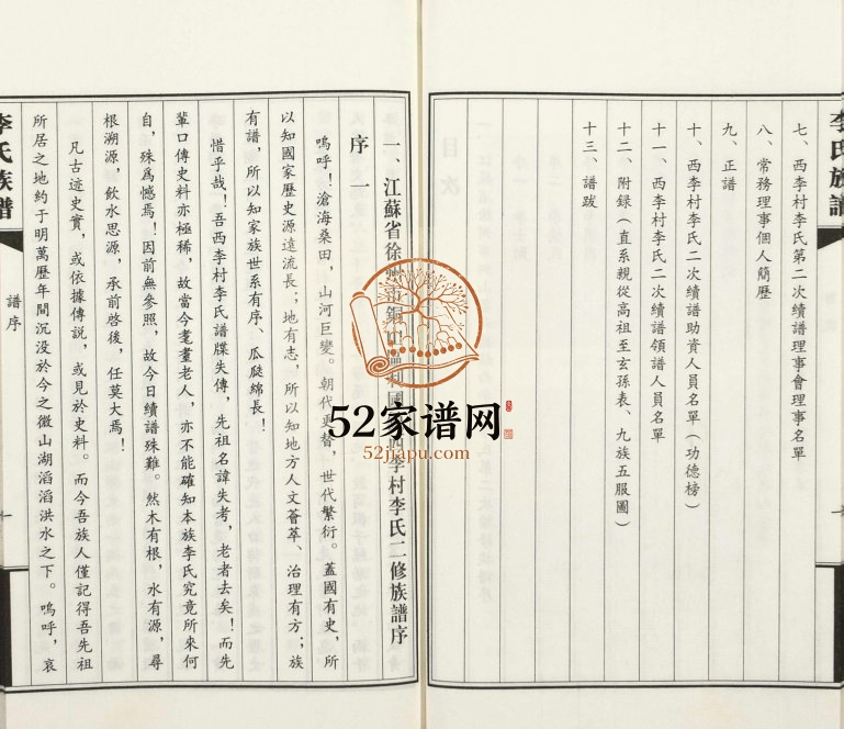 2011年修江苏省徐州市铜山区利国镇西李村陇西堂李氏族谱李姓电子版家谱下载