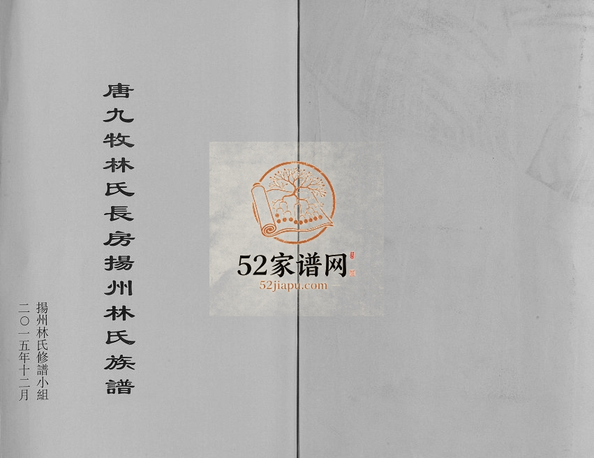 2015年修唐九牧林氏长房扬州林氏族谱 广陵湾头镇世德堂林姓电子版家谱下载