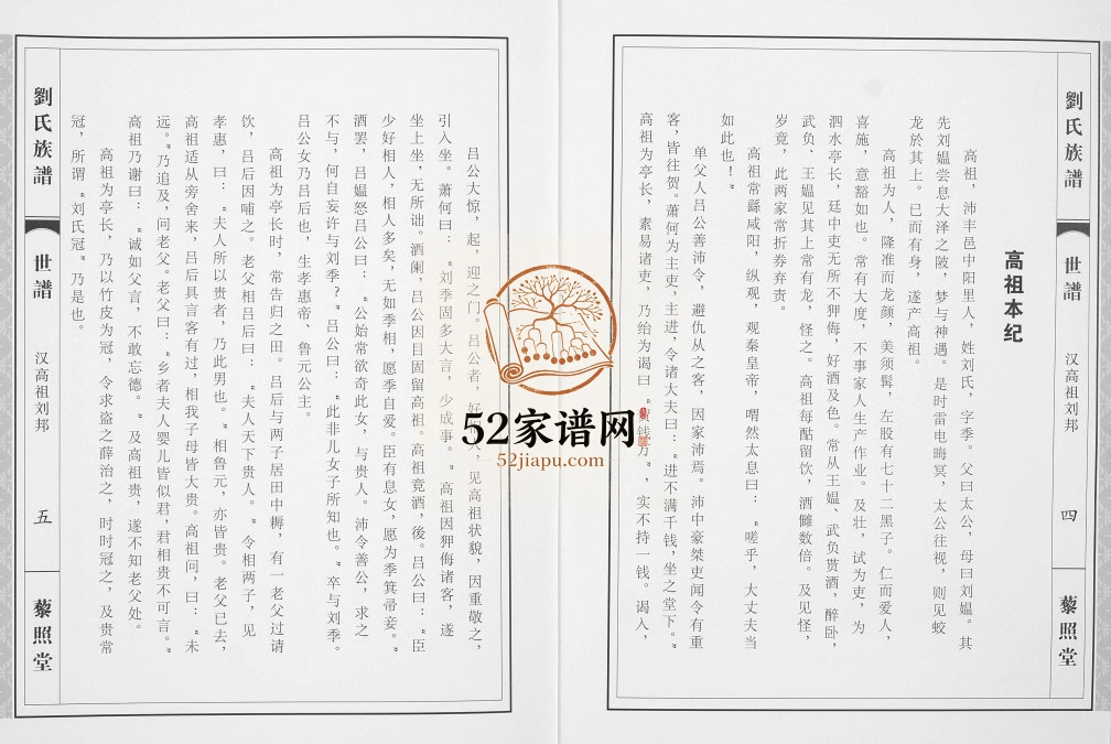2015年修刘氏族谱藜照堂黄圩分支谱 江苏睢宁刘姓电子版家谱下载