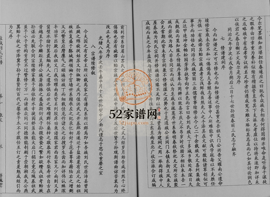 2005年十一修盐城刘氏宗谱[8卷]江苏彭城堂刘姓电子版族谱下载