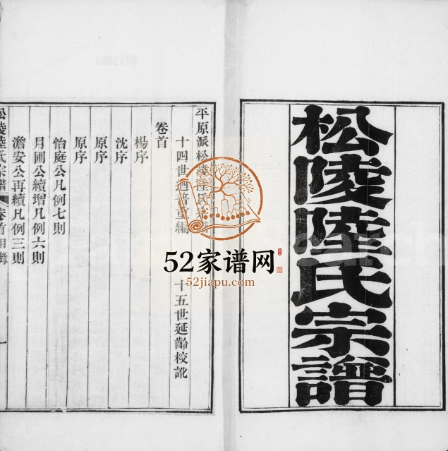 1924年重修平原派松陵陆氏宗谱[12卷首1卷]江苏吴江陆姓电子版族谱下载