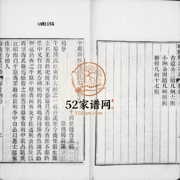 1924年重修平原派松陵陆氏宗谱[12卷首1卷]江苏吴江陆姓电子版族谱下载