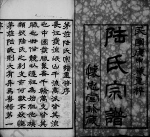 1920年修晋陵陆氏宗谱[12卷]江苏武进茅庄怀忠堂陆姓电子版族谱下载