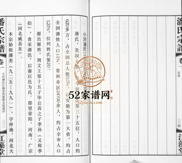 2013年续修小河潘氏宗谱[3卷]江苏常州江藻堂潘姓电子版族谱下载