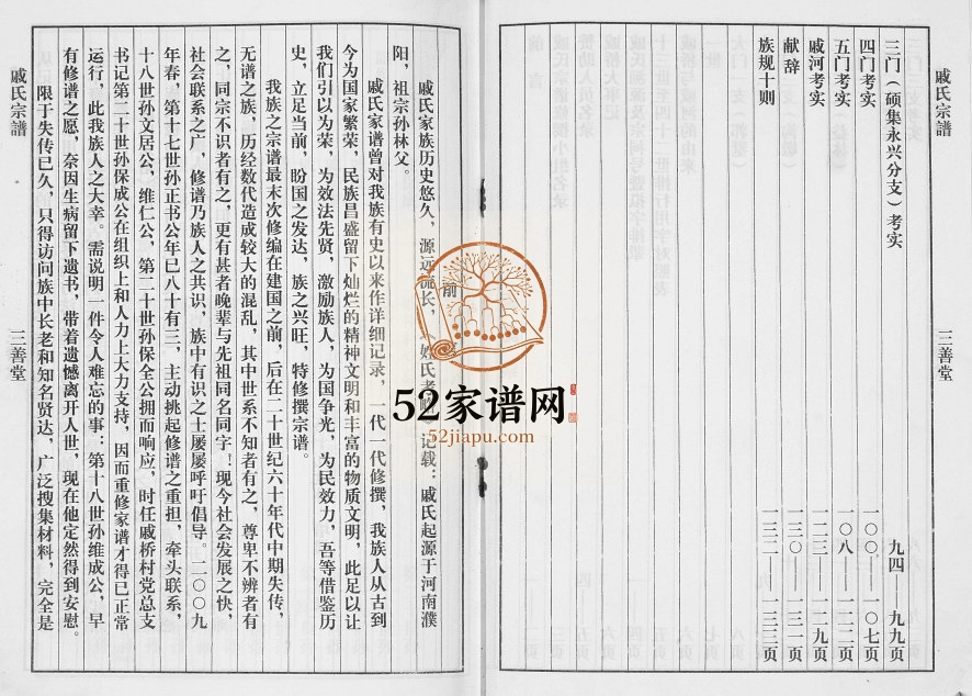 2009年修戚氏宗谱[不分卷]江苏盐城三善堂戚姓电子版族谱下载