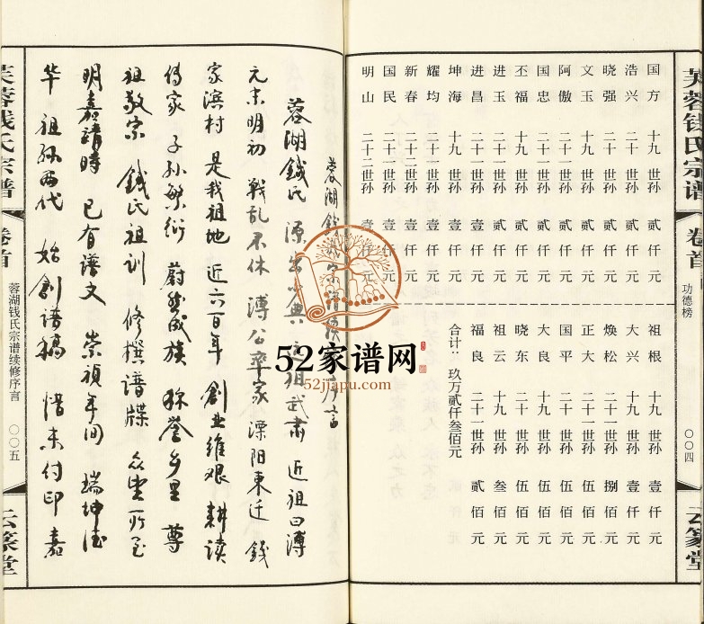 2007年修常州芙蓉钱氏宗谱[5卷]江苏云篆堂钱姓电子版族谱下载