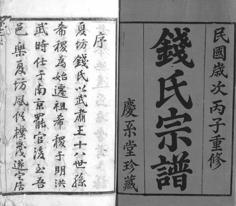 1936年修钱氏宗谱[22卷]江苏武进庆系堂钱姓电子版族谱下载