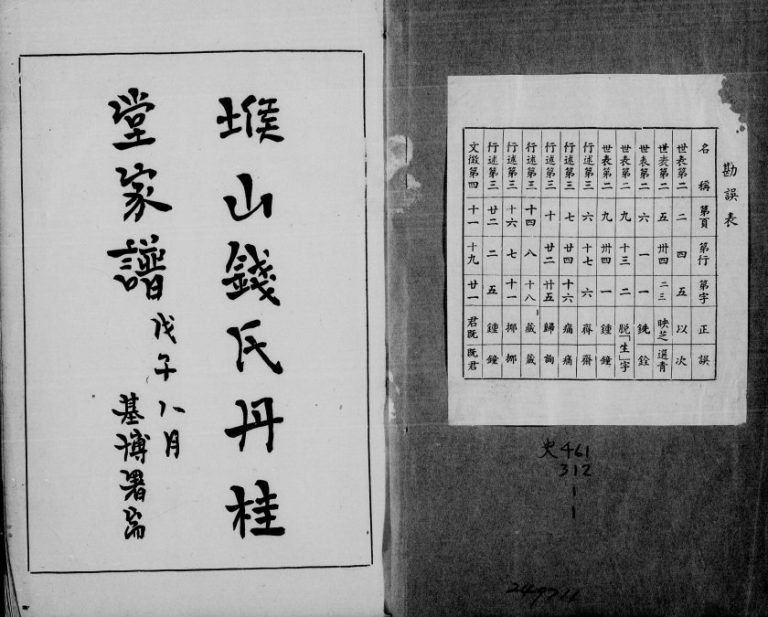 1948年修堠山钱氏丹桂堂家谱 江苏无锡钱姓电子版族谱下载