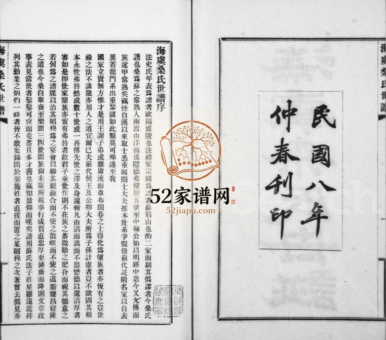 1919年修海虞桑氏世谱 江苏常熟桑姓电子版族谱下载