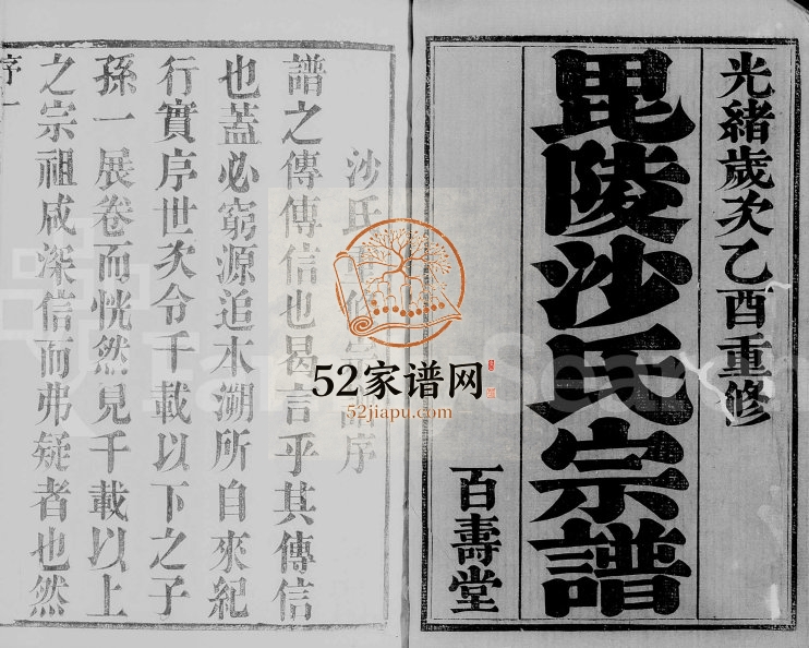 1885年修毘陵沙氏宗谱[22卷含卷首末]江苏武进百寿堂沙姓电子版族谱下载