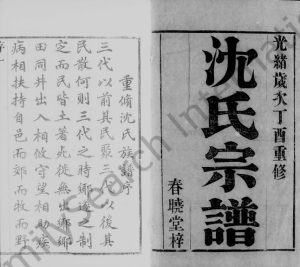 1897年修常州白洋桥沈氏宗谱[22卷卷首末]江苏武进春晓堂沈姓电子版族谱下载
