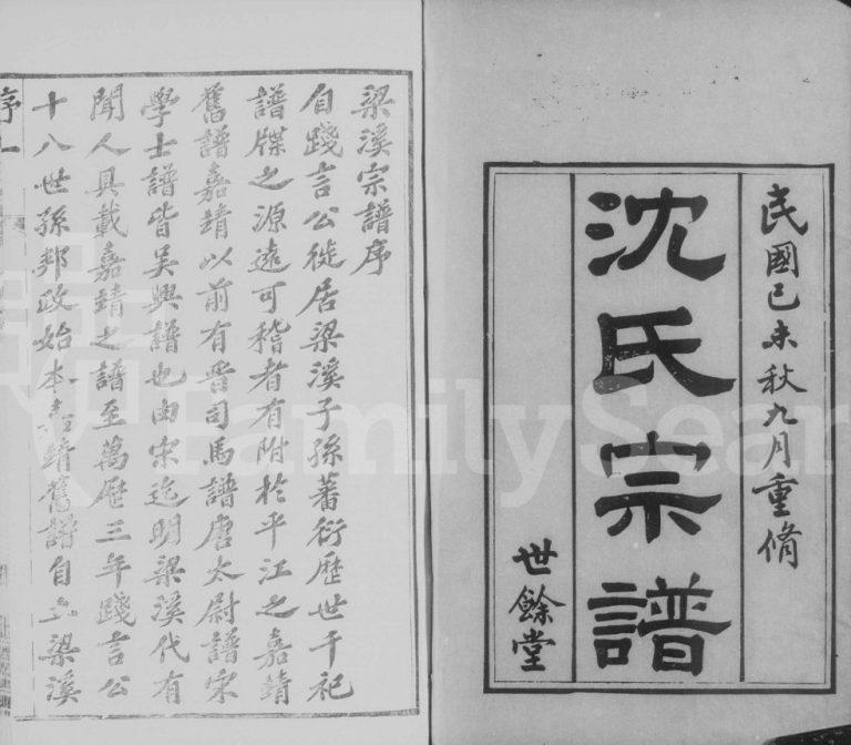 1919年修梁溪沈氏宗谱[35卷含卷首]江苏无锡世余堂沈姓电子版族谱下载