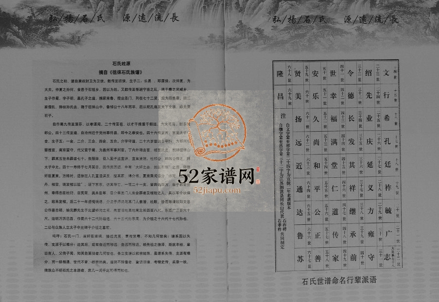 2013年修石氏世谱 江苏泗洪乐善堂石姓电子版族谱下载