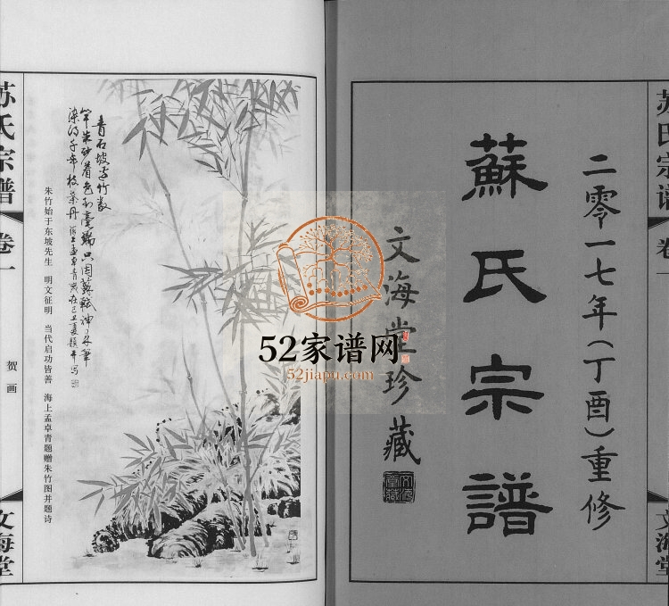 2017年九修毗陵苏氏宗谱[10卷]江苏常州文海堂苏姓电子版族谱下载