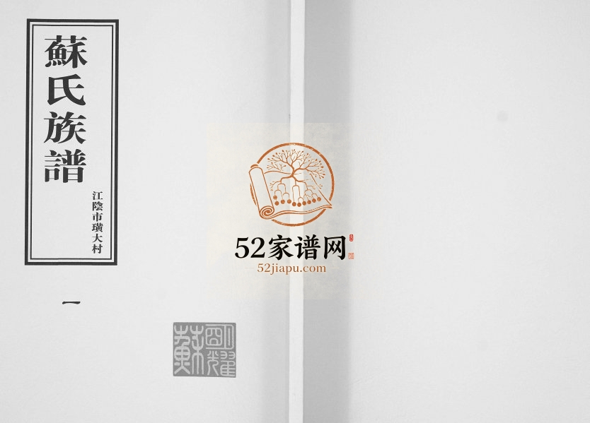 2006年修苏氏族谱 江苏江阴璜大村聚星堂苏姓电子版家谱下载