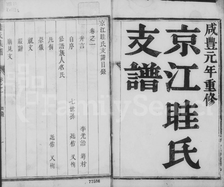 1851年修京江眭氏支谱[2卷]江苏镇江眭姓电子版族谱下载