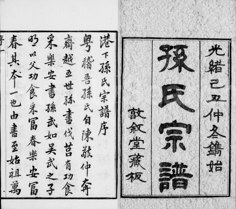 1889年修孙氏宗谱[20卷]江苏无锡 常熟敦叙堂孙姓电子版族谱下载