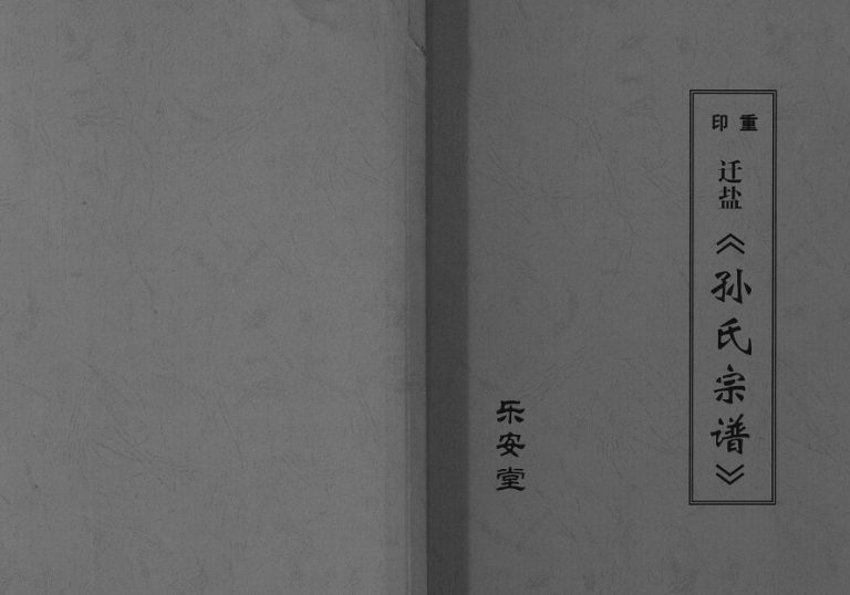 2011年修重印迁盐孙氏宗谱[不分卷]江苏盐城乐安堂孙姓电子版族谱下载