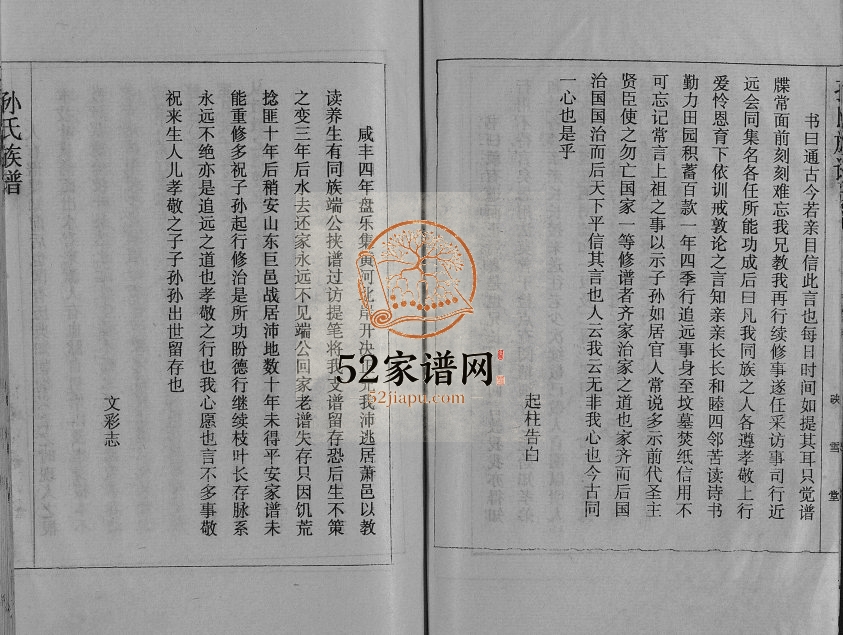1992年修苏鲁豫皖孙氏族谱 江苏沛县映雪堂孙姓电子版家谱下载