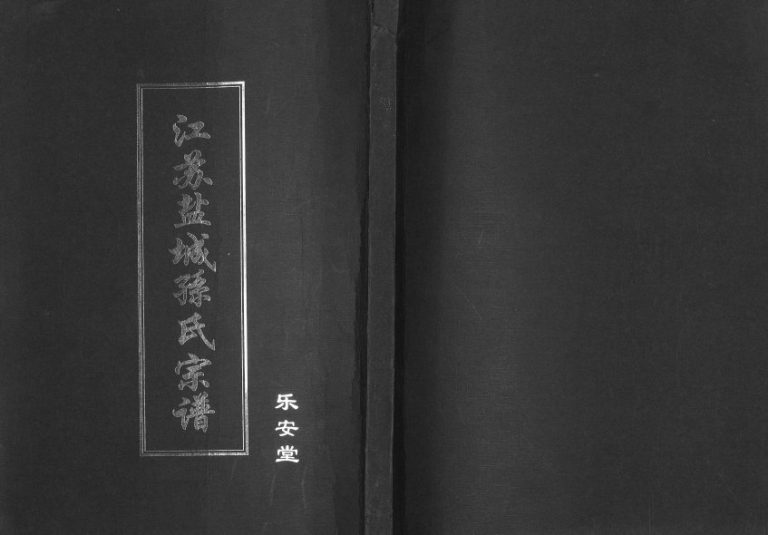 2010年修江苏盐城孙氏宗谱 乐安堂孙姓电子版族谱下载