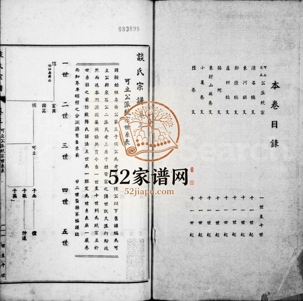 1948年修谈氏宗谱[5卷首3卷]江苏无锡谈姓电子版族谱下载