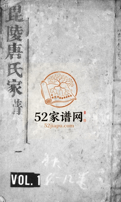 1772年修毘陵唐氏家谱[12卷]江苏溧阳 武进唐姓电子版族谱下载