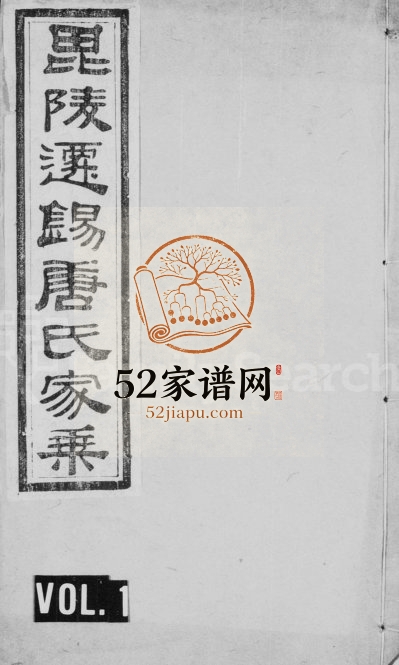 1907年修毘陵迁锡唐氏家乘[11卷]江苏无锡 武进唐姓电子版族谱下载