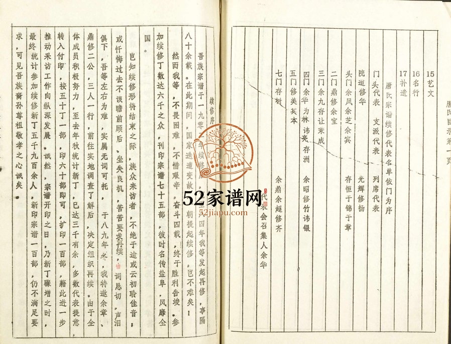 1991年修草堰镇唐氏宗谱 江苏盐城大丰桐封堂唐姓电子版族谱下载