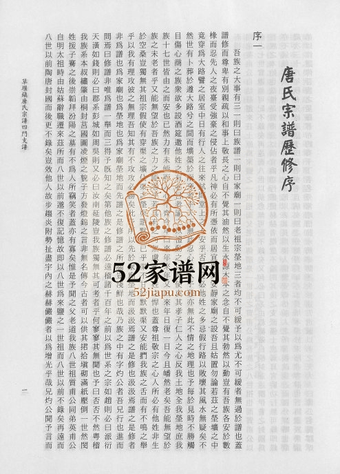 1994年修草堰镇唐氏宗谱四门支谱 江苏盐城唐姓电子版族谱下载