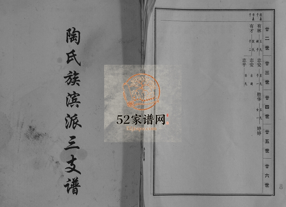 1999年修陶氏族滨派三支谱[不分卷]江苏建湖陶姓电子版族谱下载