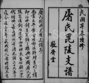 1931年修屠氏毘陵支谱[20卷首末各1卷]江苏武进敬齐堂屠姓电子版族谱下载