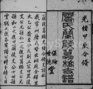 1904年修屠氏兰陵葛桥支谱[6卷首1卷]江苏武进 无锡保纶堂世德堂屠姓电子版族谱下载