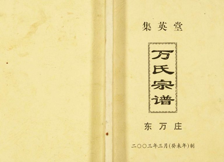 2003年修东万庄万氏宗谱 江苏盐城集英堂万姓电子版族谱下载