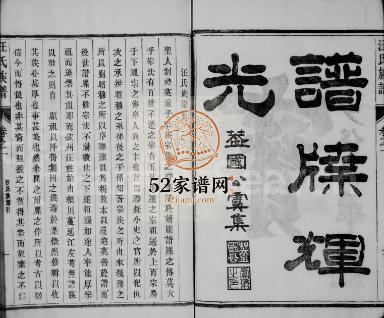 1926年修汪氏族谱[17卷]江苏淮安 沭阳 东海 涟水汪姓电子版家谱下载