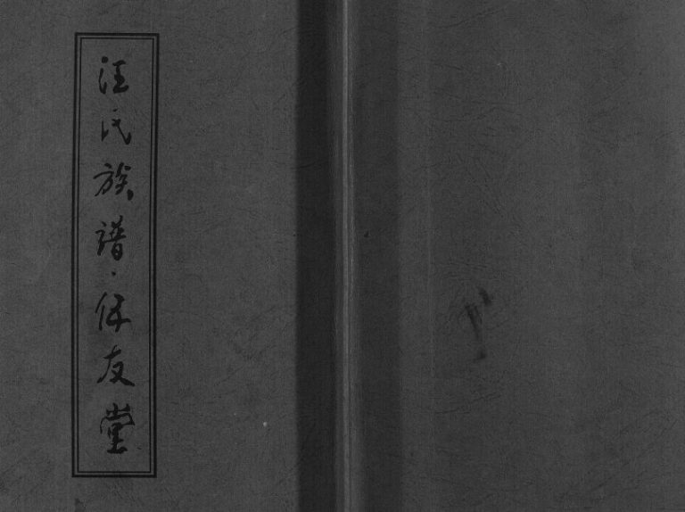 2009年修汪氏族谱[不分卷]江苏扬州伍友堂汪姓电子版家谱下载