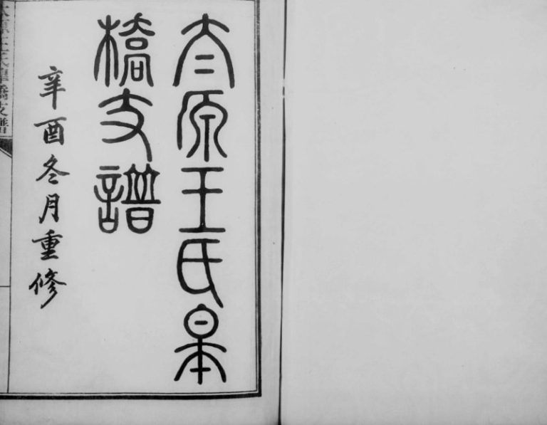 1921年修太原王氏皋桥支谱 江苏吴中王姓电子版族谱下载