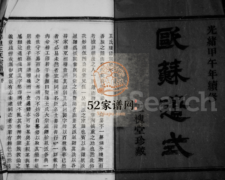 1894年修暨阳梓里王氏宗谱 江苏江阴三槐堂王姓电子版族谱下载