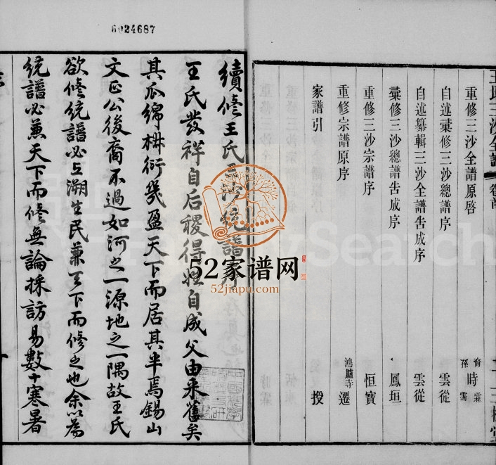 1876年修王氏三沙全谱 江苏江阴 吴中 无锡三槐堂王姓电子版族谱下载