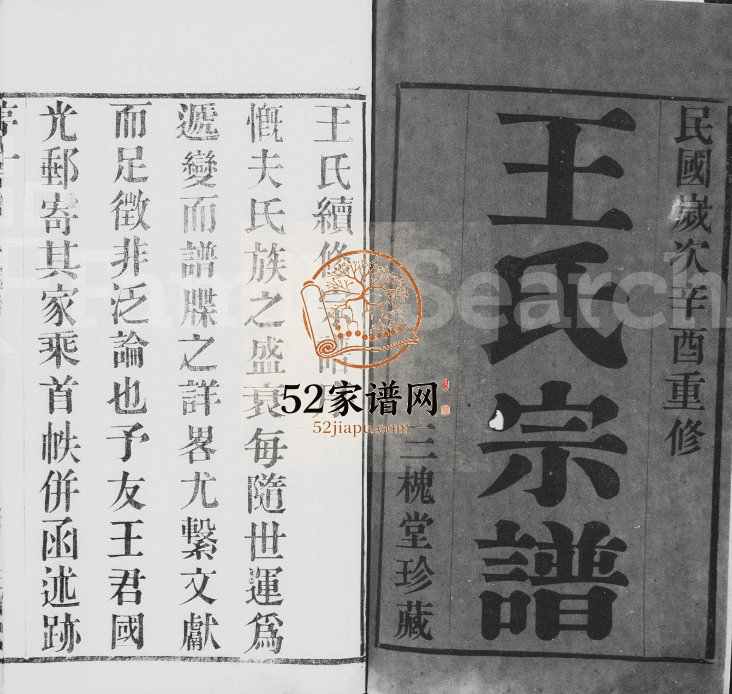 1921年毘陵王氏续修宗谱[10卷]江苏武进三槐堂王姓电子版族谱下载