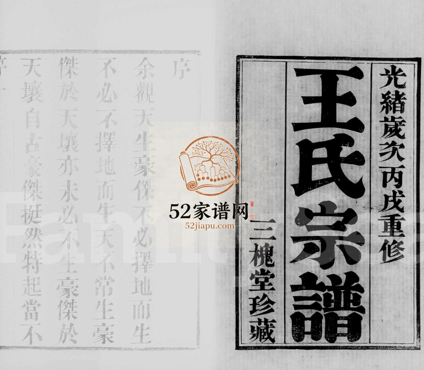 1886年修瓦屑坝王氏宗谱[8卷]江苏武进三槐堂王姓电子版族谱下载