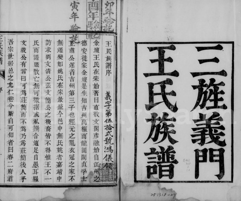 1909年修三旌义门王氏族谱[14卷]江苏金坛王姓电子版家谱下载