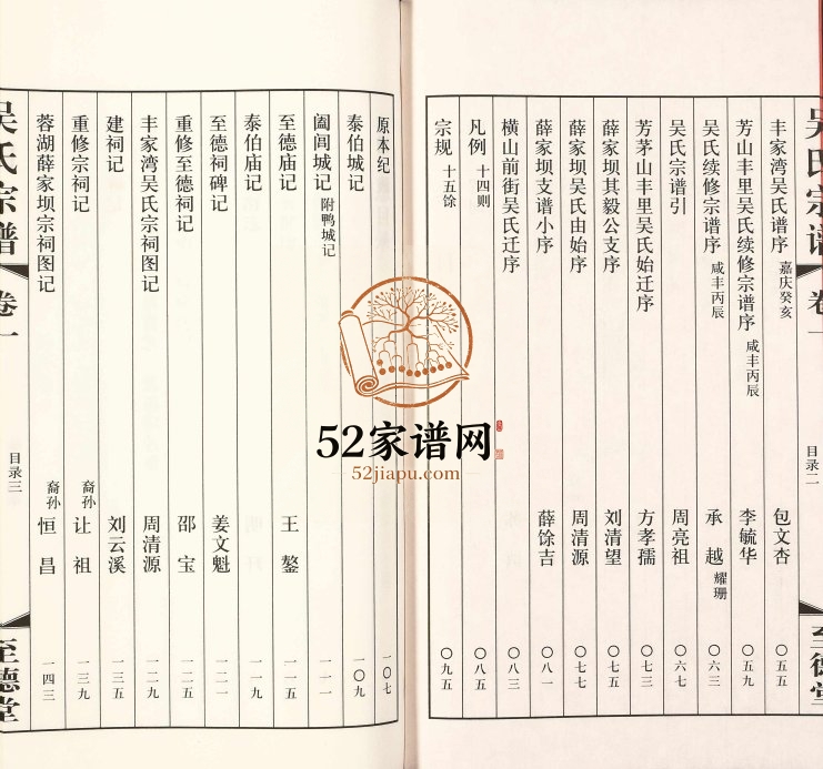 2014年修吴氏宗谱16卷] 江苏武进至德堂芳茂山丰家湾吴姓电子版族谱下载
