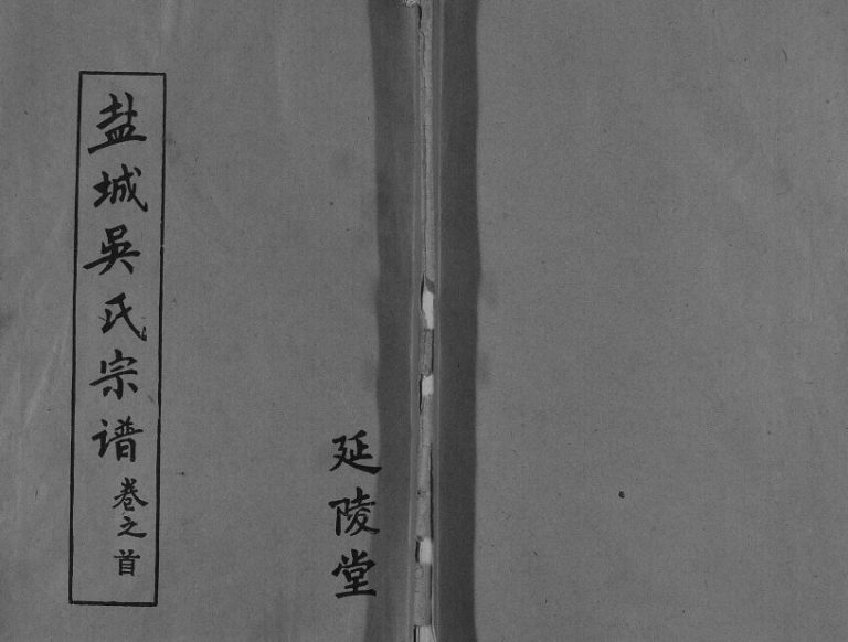 1993年六修盐城吴氏宗谱[12卷首1卷]江苏延陵堂吴姓电子版族谱下载
