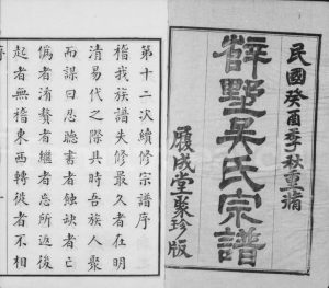 1933年修毘陵薛墅吴氏族谱[上函13卷下函10卷]江苏武进履成堂吴姓电子版家谱下载
