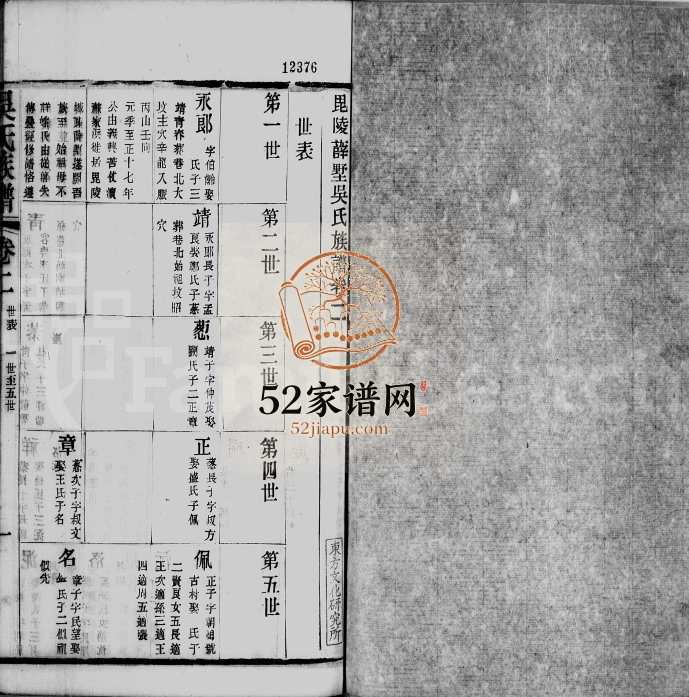 1933年重修毘陵薛墅吴氏族谱[24卷]江苏武进履成堂吴姓电子版家谱下载
