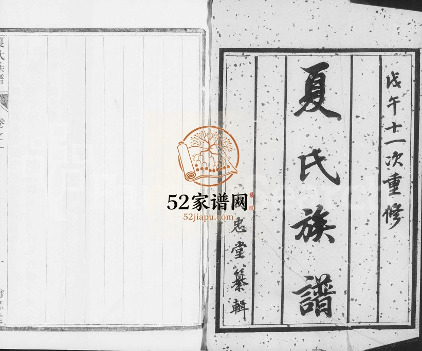 1918年江都祈沙夏氏重修族谱[20卷]江苏江都尚忠堂夏姓电子版家谱下载