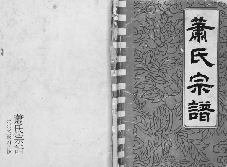 2000年修萧氏宗谱 江苏盐城兰陵堂萧姓电子版族谱下载