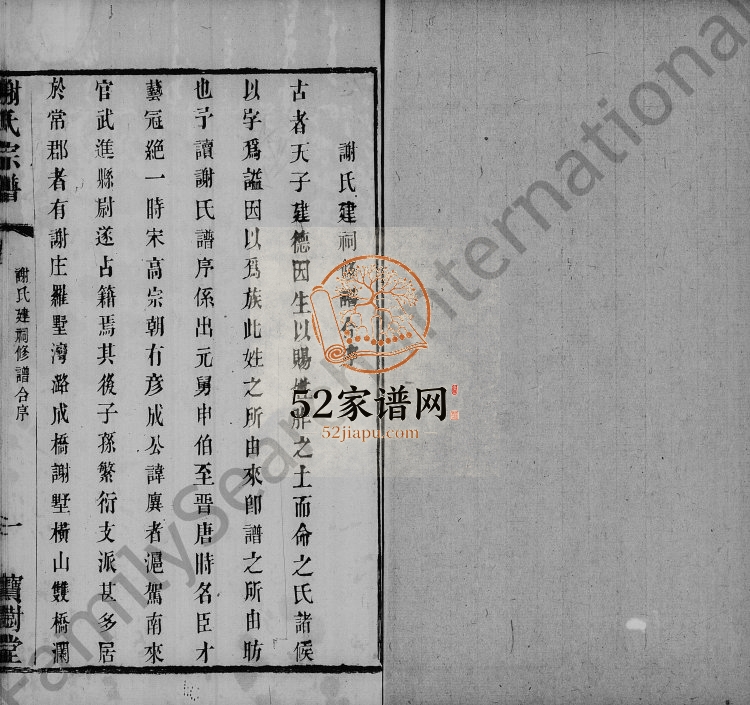 1880年修谢氏宗谱[22卷]江苏武进宝树堂谢姓电子版族谱下载